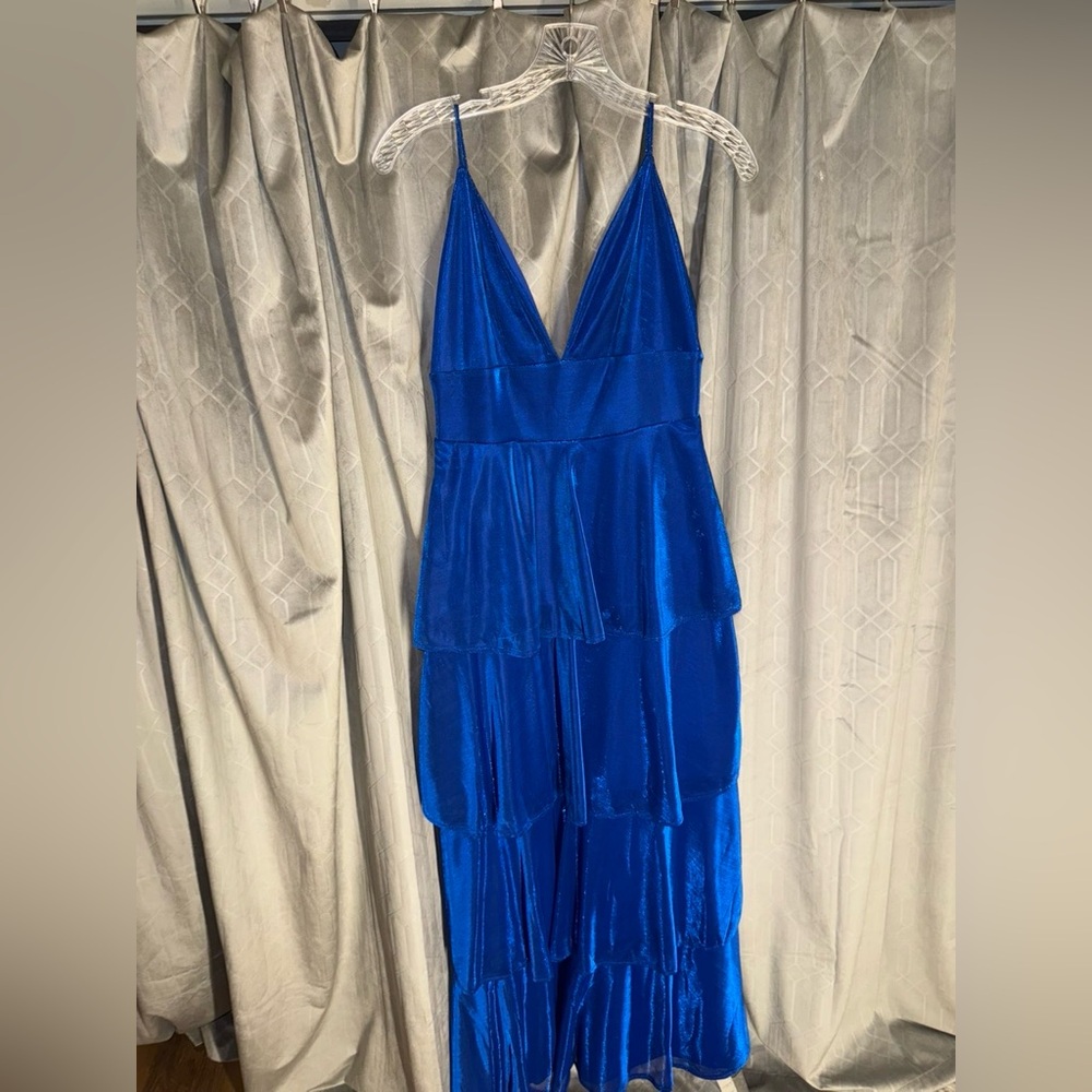Lulu's Vibrant Blue Layered Maxi Dress